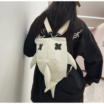 Adjustable Strap Shark Backpack Unique Design Versatile Style Large Capacity Backpack New Design Unisex Model Casual Travel Bag