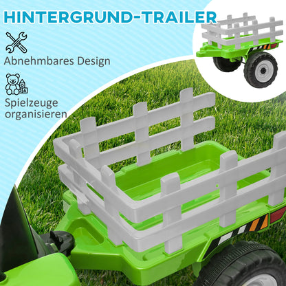 Electric Car for Children, Tractor for Children, with Parental Remote Control, Size 136.5x50x52.5 cm