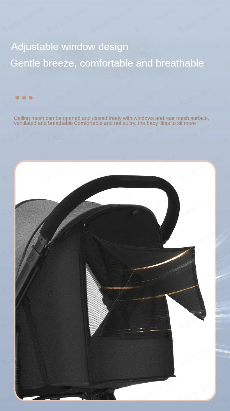 Baby Carriage,Bi-directional ultra lightweight foldable high landscape four wheel shock absorber baby stroller,baby cart
