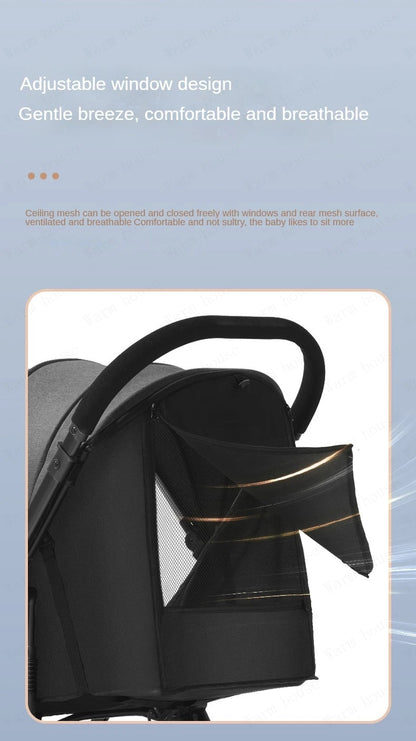 Baby Carriage,Bi-directional ultra lightweight foldable high landscape four wheel shock absorber baby stroller,baby cart