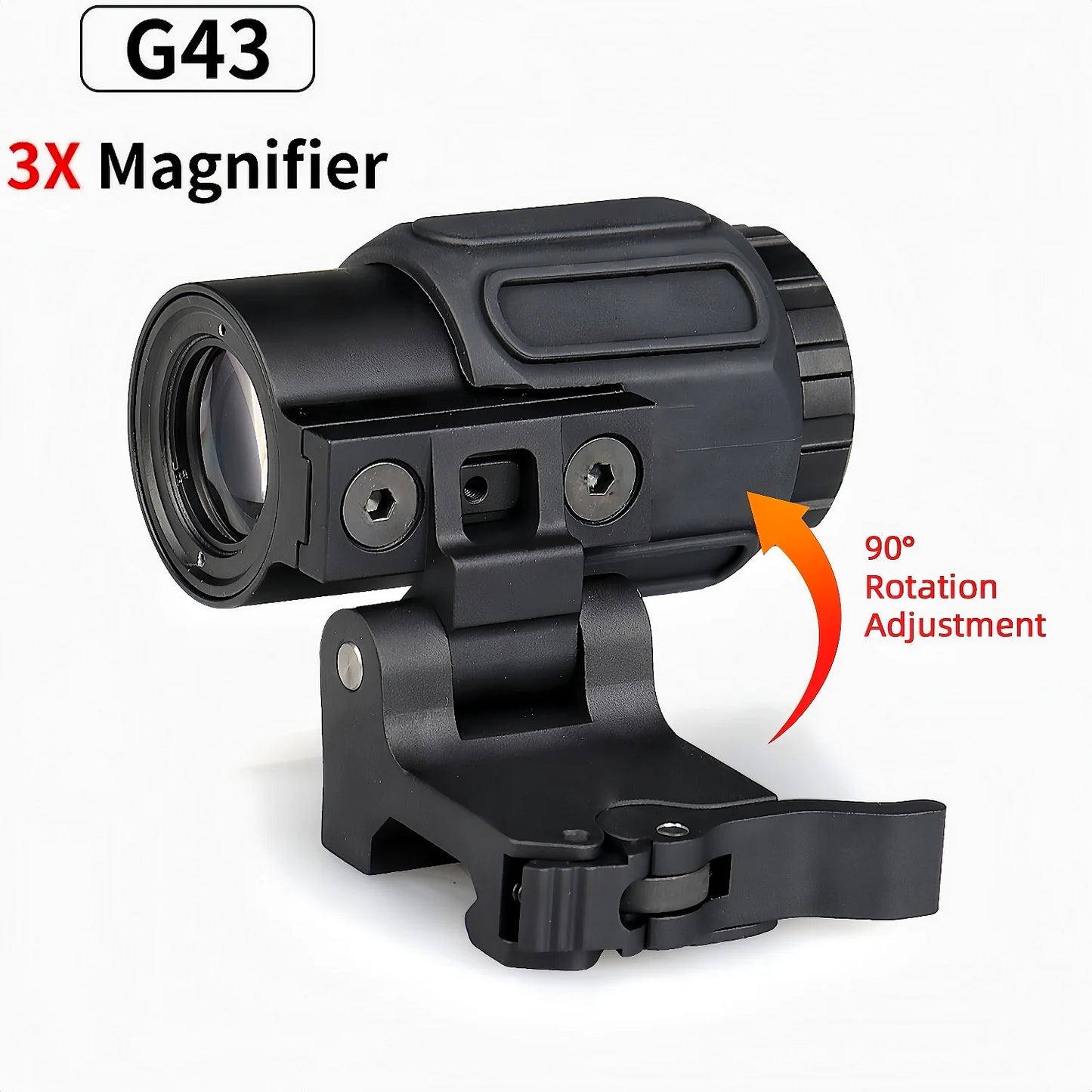 Tactical  G33 G43 G45 Sight Fixed 3X 5X Magnifier Scope with Quick Disassembly and Flipping for Airsoft Hunting Collimator
