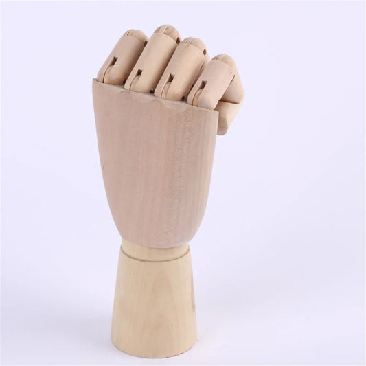 Wooden Hand Model Hand Figurines Rotatable Joint Drawing Sketch Mannequin Miniatures Office Home Desktop Room Decoration