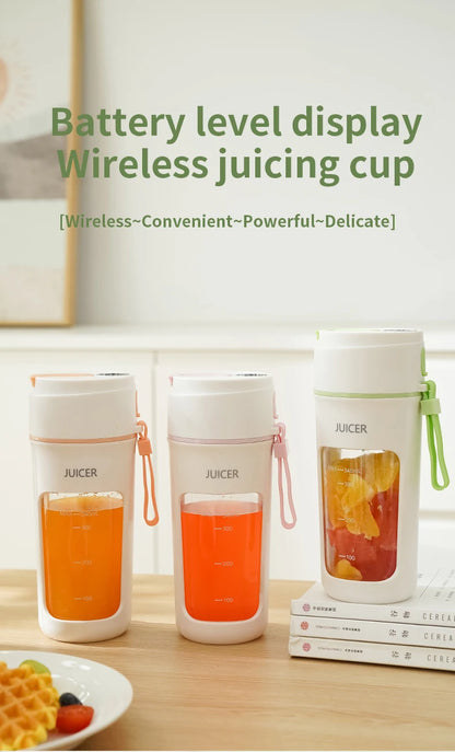 Digital Display Portable Juicer Cup USB Charging Juice Cup Home Multi-functional Automatic Fruit Blender Bottle For Home Kitchen