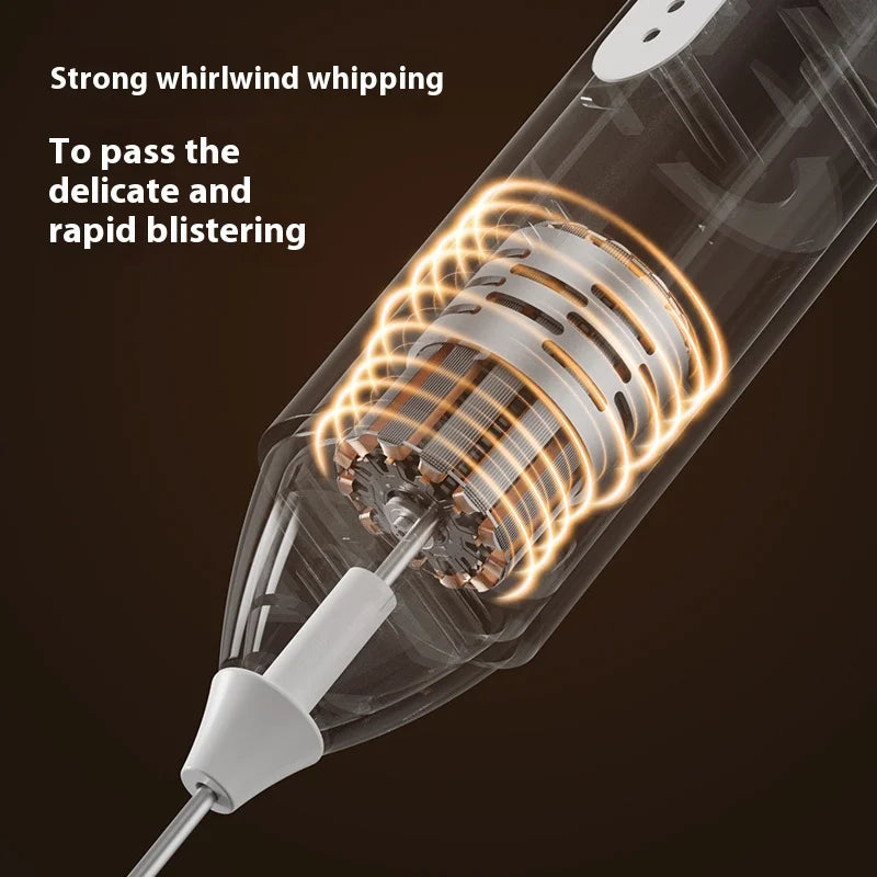 Electric Mini Egg Beater, Cream Coffee Whisk, Milk Frother, Handheld Frother, Used for Making Cakes and Pastries