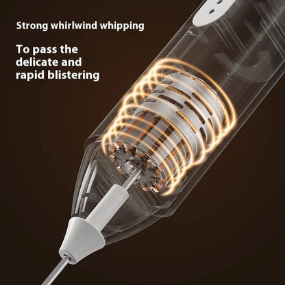 Electric Mini Egg Beater, Cream Coffee Whisk, Milk Frother, Handheld Frother, Used for Making Cakes and Pastries