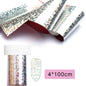 16Pc Holographic Nail Foil Set Starry Transfer 20*4cm Sticker Laser Flowers Leopard Mix Design Decal DIY Nail Art Decoration