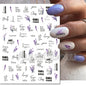 3d Nails Art Decals Spring Fruits Pink Full Tips Peony Magnolia Flowers Adhesive Sliders Stickers Decoration For Nails Manicure