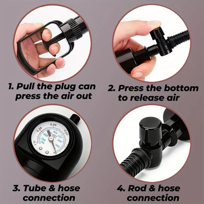 Male Manual Penis Pump Penis Enlarger Negative Pressure Vacuum Pump Big Dick Erection Enhancement Trainer Equipment Adult SexToy