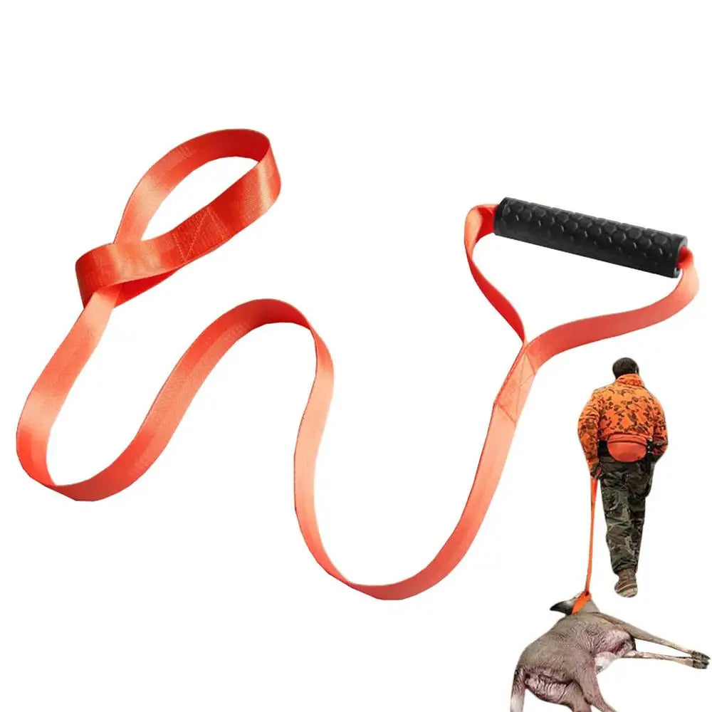 Deer Drag Harness Heavy Duty Deer Dragging Rope Deer Tow Strap Harness for Safety and Durability Orange Deer Pulling Accessories