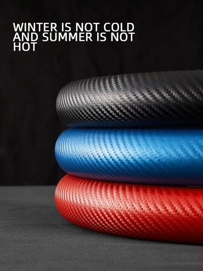 Universal Non-Slip Carbon Fiber Car Steering Cover Steering Wheel Booster Cover for Car Anti-skid Accessories