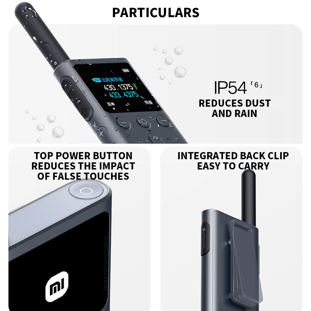 Xiaomi Walkie-talkie 2S Upgraded Version Ultra-light Ultra-thin Support Bluetooth Headset Connection Ultra-long Standby Outdoor-