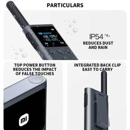 Xiaomi Walkie-talkie 2S Upgraded Version Ultra-light Ultra-thin Support Bluetooth Headset Connection Ultra-long Standby Outdoor-