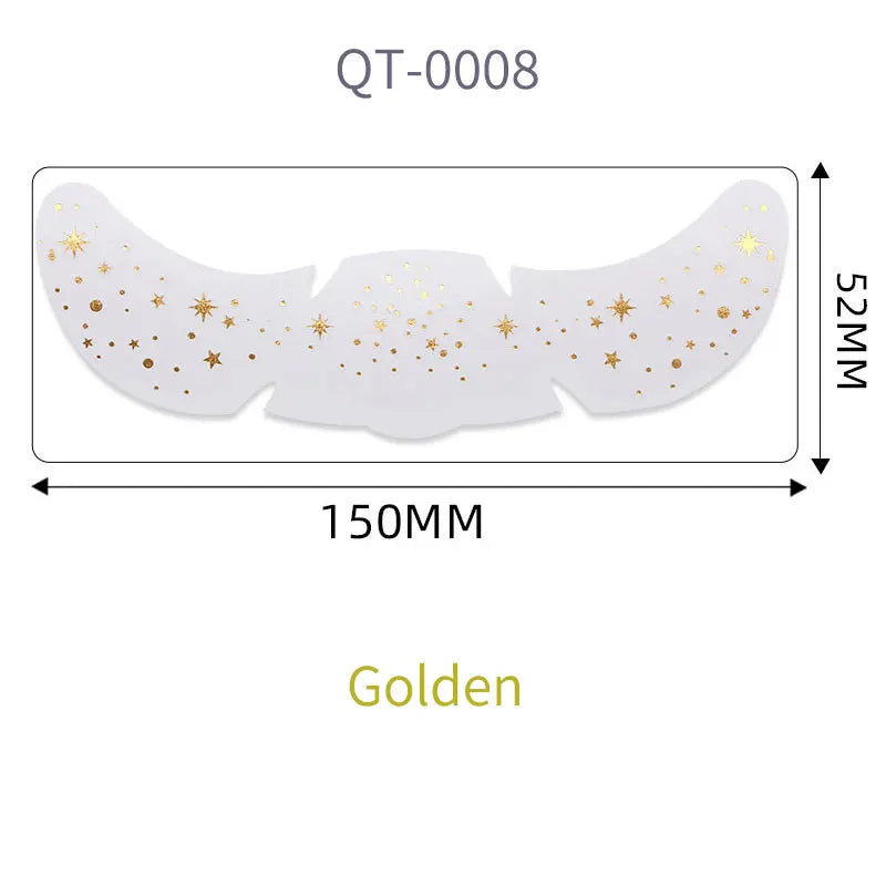 1pc Hot Stamping Freckles Makeup Sticker Metallic Radiation Golden Silver  Fake Freckles Temporary Tattoo Stickers Face Makeup