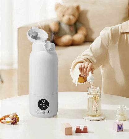 Portable Baby Milk Bottles Warmer 500ML Hot Water Bottle Heated for Newborn Travel 316L Stainless Steel Kids Thermos & Heater