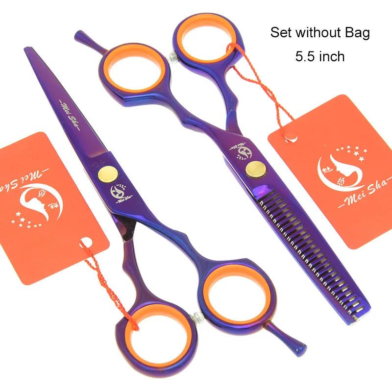 Meisha 5.5 inch Professional Hair Cutting Thinning Styling Tool Japan 440c Hairdressing Scissors Set Hair Salon Shears A0027A
