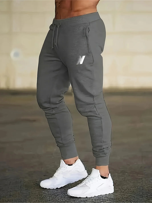 26Men's Casual Fitness Joggers Elastic Waist Lightweight Knit Fabric Comfortable Stretch Design Running Training Sports Pants