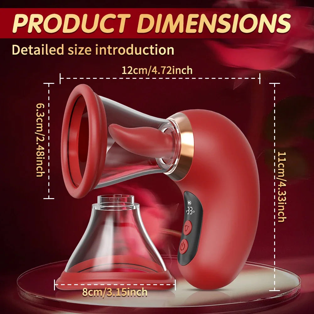 APP Control Clitoral Sucker Vibrator Tongue Licking Nipple Vagina Massager Clit Stimulator Female Masturbation Sex Toy for Women