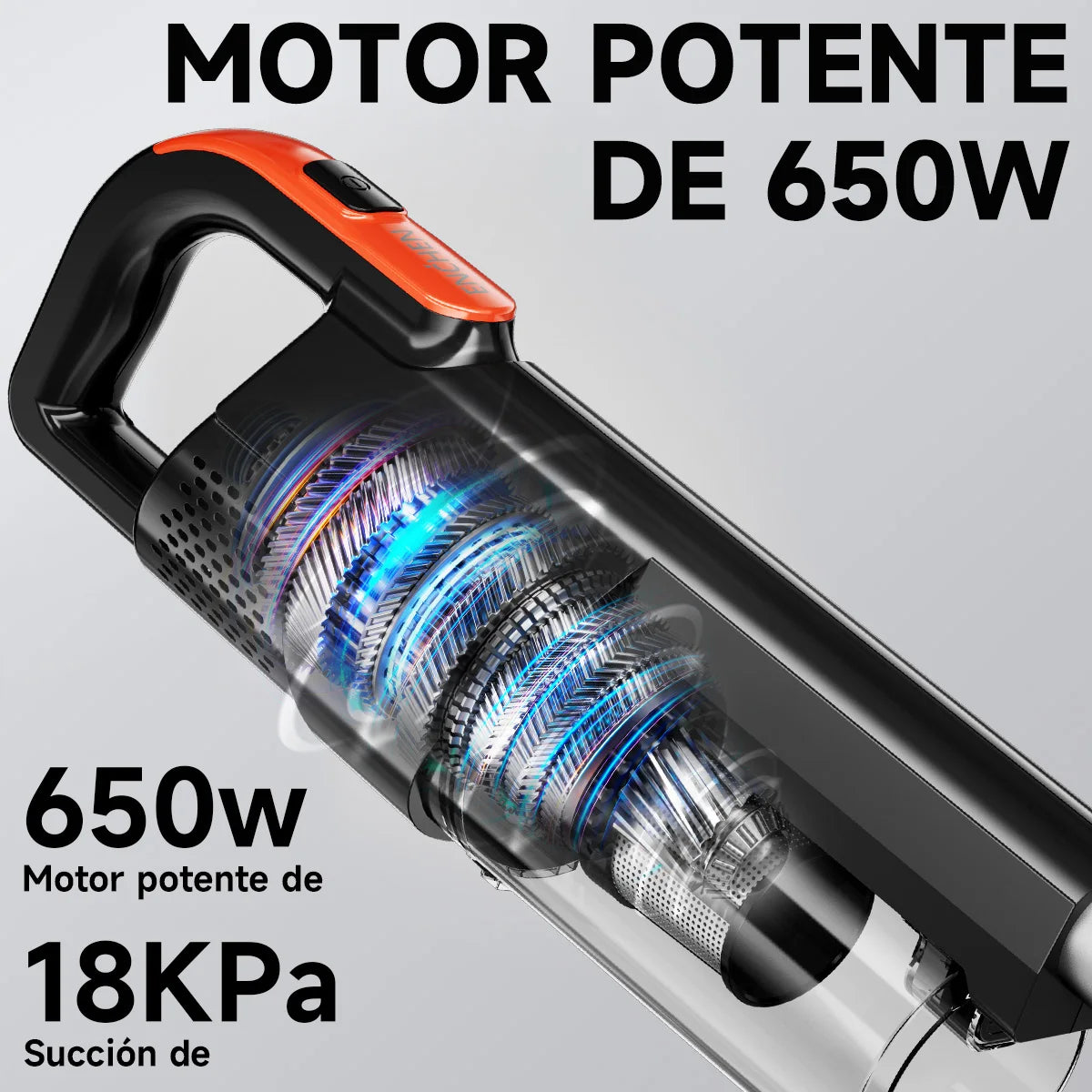 Enchen V3 Corded Handheld Vacuum Cleaner 650W Suction 18Kpa Capacity 1.2L Cable Length 5m Overheating Protection Portable Upright Vacuum Cleaner for Home Floor Carpet