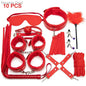 Erotic Bdsm Set Sexy Leather Plush Sex Toys Bondage Kit Handcuffs Feather Blindfold Flirt Exotic Accessories Couples Adult Games