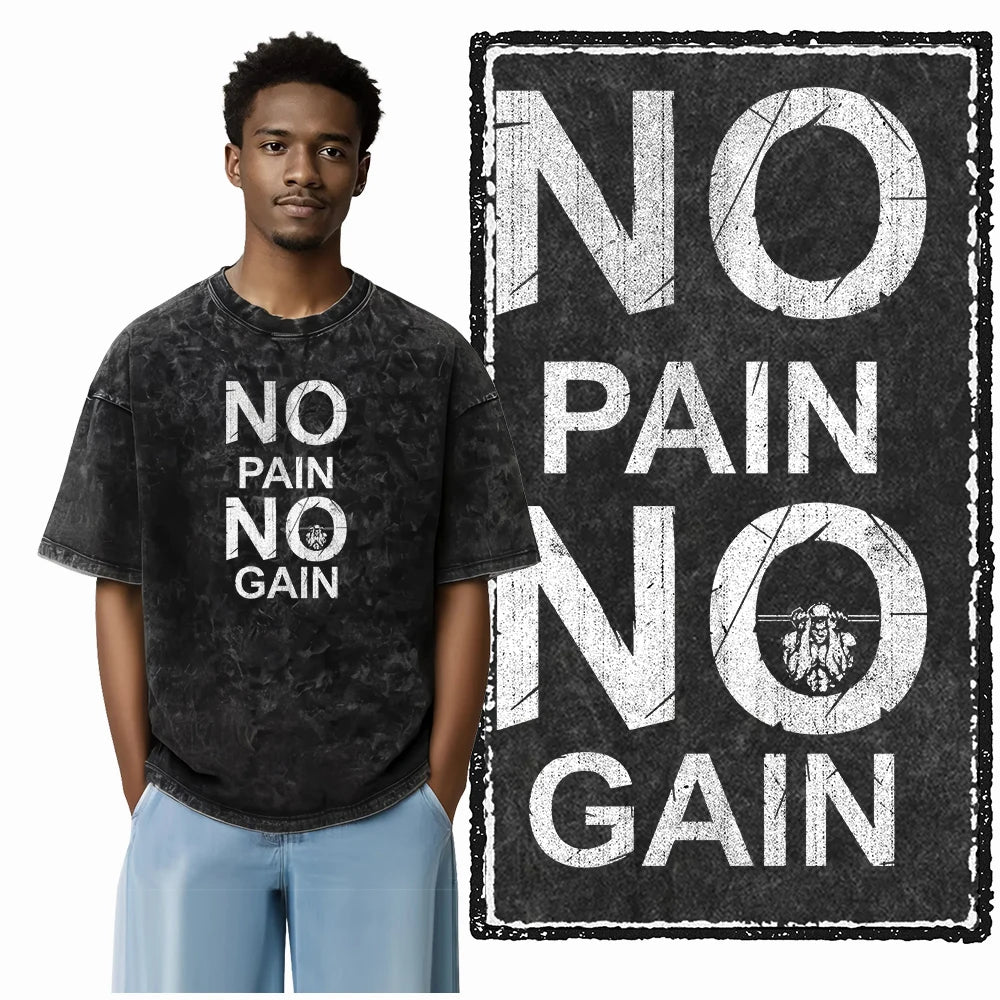 YG BODY BUILDING Printed Cotton Acid Washed Graphic Unisex T Shirt Cool CROSSFIT Streetwear Men Tshirts Big Size Tee for Men