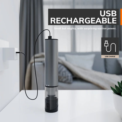 Cordless Laptop Vacuum Cleaner Portable USB Rechargeable Car Vacuum Mini & Cool Model-X（Aluminum Alloy）