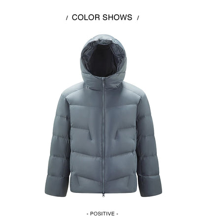 Semir Down Jacket Men Loose Hooded Puffer Three-Resistant Outerwear Heat-Generating Anti-Static 2026 New Winter Men's Wear