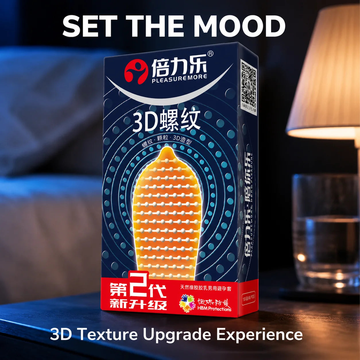 3D Ribbed Condoms 10pcs-50pcs Textured Studded Natural Latex Lubricated Men Extra Stimulation Smooth Silky Wet Sensation Beilile