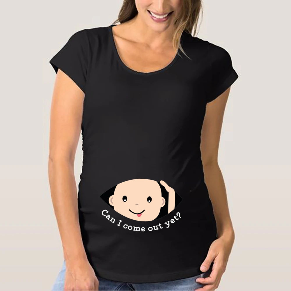 Maternity T Shirts for Women Cute Funny Graphic Pregnancy Gifts Summer Casual Mama Pregnancy Blouses Clothes