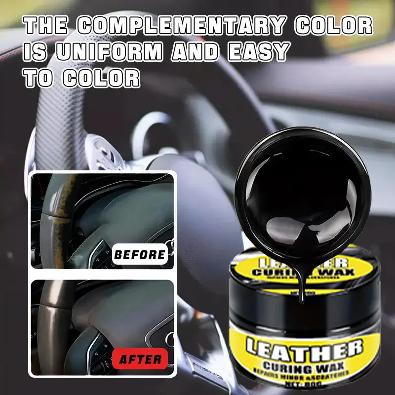 Steering Wheel & Dashboard Restoration Wax - Black Plastic Parts ABS Resin Coating Paste for Aging, Whitening & Cracking Repair