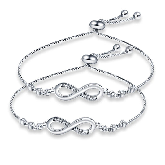 Bracelet Original 925 Silver Lucky Symbol Zircon Bracelet Luxury Jewelry For Woman Romantic Valentine's Day Jewelry Gifts