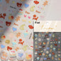 Lovely Animal Graffiti Cat Claw Rabbit Bunny Bear Dog Flower Fruit Dim Sum Candy Sunflower Adhesive 5D Nail Art Stickers Decal