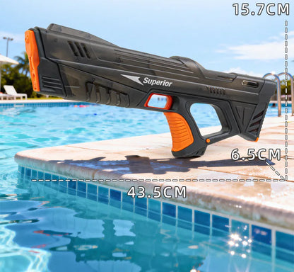 New Electric Water Guns Children Wholesale AutomaticWater Absorption Battery DisplayLarge Capacity Boys' Water PlayToyWater Gun