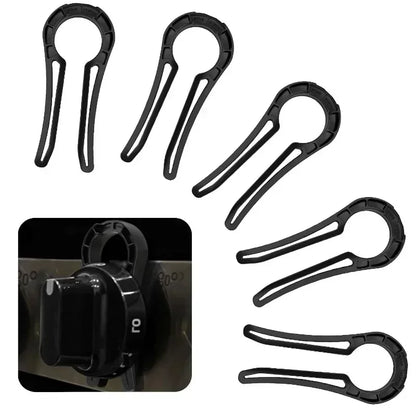 Stove Knob Locks Child Proof Safety Covers for Gas Burner Oven Knobs Includes Door Handle Guards for Complete Home Protection