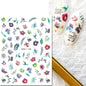 3d Nails Art Decals Spring Fruits Pink Full Tips Peony Magnolia Flowers Adhesive Sliders Stickers Decoration For Nails Manicure