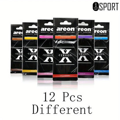 3-60Pcs X Version Car Air Refresher Car Suspension Decoration Home Bathroom Refresher Natural Perfume Car Interior Hanging Paper