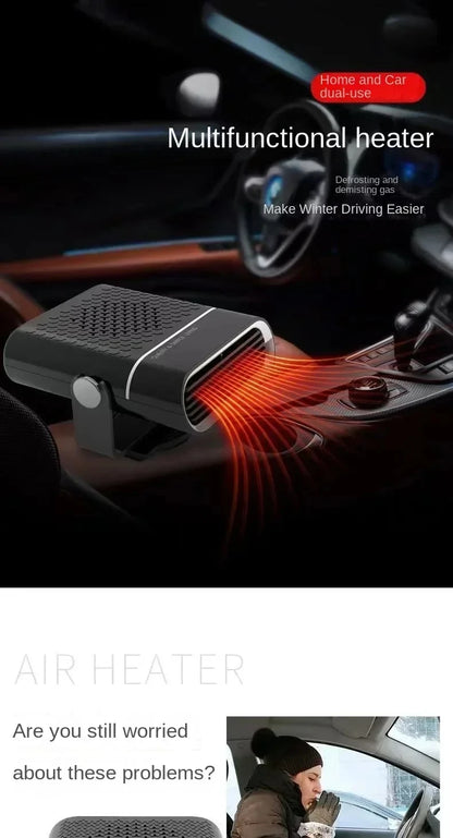200W Electric Heater Fan 12V/24V Car Heater Cooling Heating Fan Windshield Demister Defroster Car Supplies Car Anti-Fog Heater
