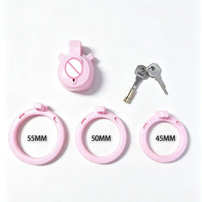 New Sissy Simulation Vagina Chastity Cock Cage Sex Toy with 4 Size Cock Ring Bdsm Penis Urethral Lock Adult Toy for Men