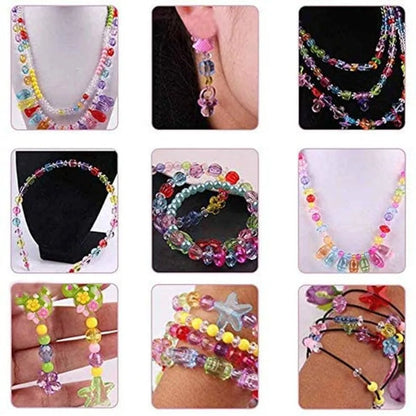Arts Crafts DIY Handmade Beaded Kit DIY Handmade DIY Making Beads Kit Colorful Kawaii Kit for Make Bracelets Beads Girl Gift