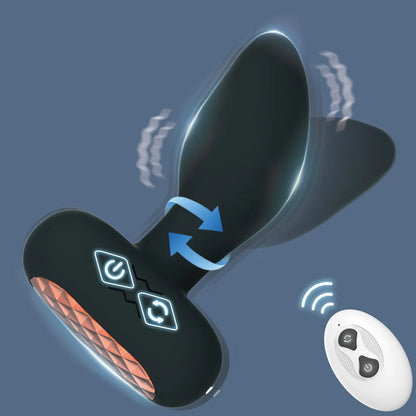 Anal Plug Adult Sex Toys with 10 Vibration & 6 Rotating Remote Control Vibrating Anal Butt Plug 360° Wiggles Prostate Massager