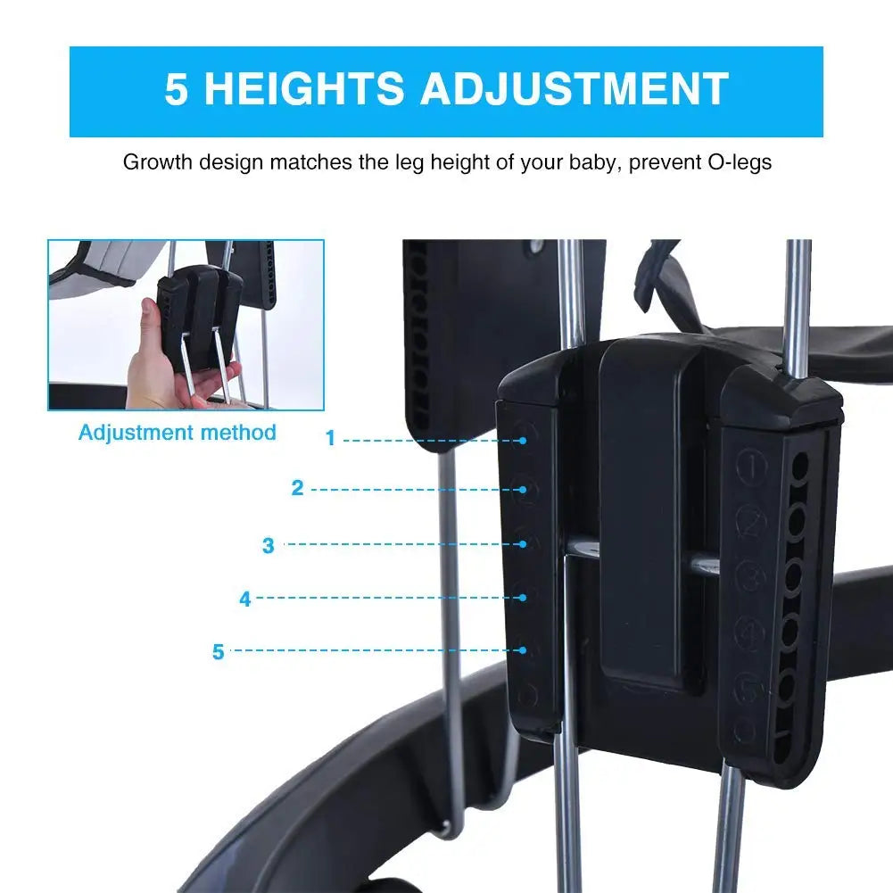 Adjustable Baby Walker Aids, Easy to Clean Tray, Universal Rollator, Anti-Rollover Folding Walker for Girls & Boys 6-18 Months