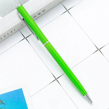 50 Pcs Metal Ballpoint Pen Rose Gold Pen Custom Logo School&office Supplies Stationery Business Gift Lettering Engraved Name