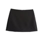 High Waist Solid Skort for Women Fashion Side Zipper Female Shorts Skirts Mujer