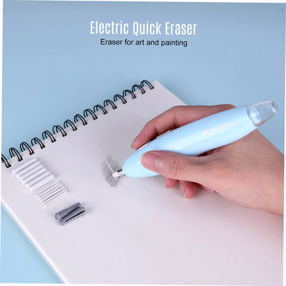 【New】Electric Eraser Kit with 16 Eraser Refills Rechargeable Pencil Eraser One-button Control Stationery  for School