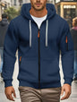 Men Autumn and Winter New Hoodies Long Sleeve Sweatshirt Pocket Zipper Design Hooded Sweatshirt Men Sportswear Casual Jacket