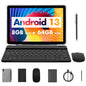 10.1" Android Tablet with Octa-core Processor 16GB(4+12GB Virtual) RAM 64GB ROM HD IPS Touchscreen, Wi-Fi 6, BT 5.0, Dual Camera