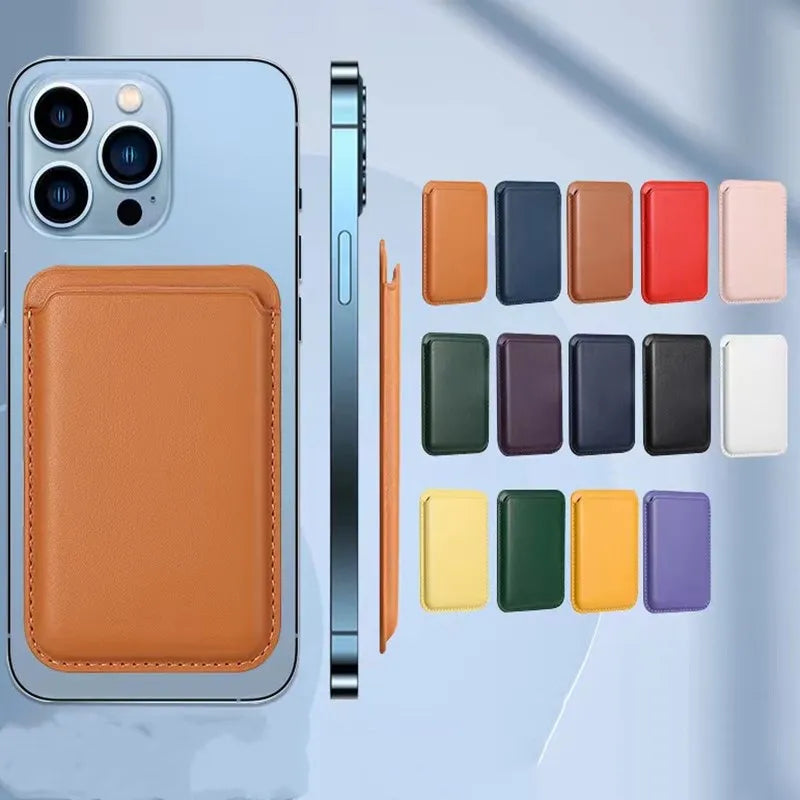 Luxury For Magsafe Magnetic Leather Wallet Case For iPhone 13 17 16 14 Pro Max 15Pro S25 Card Holder Phone Bag Cover Accessories