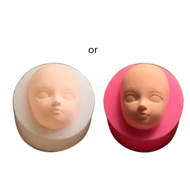 Elf silicone Q version face face mold ultra-light clay soft pottery face mold bjd silicone fairy ears baby face