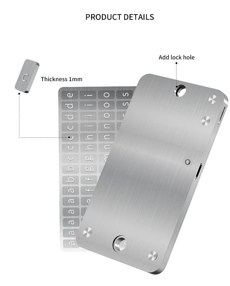 Mnemonic Seed Phrase Metal Backup – Stainless Steel Crypto Wallet Recovery Phrase Storage Kit, Cold Wallet Backup