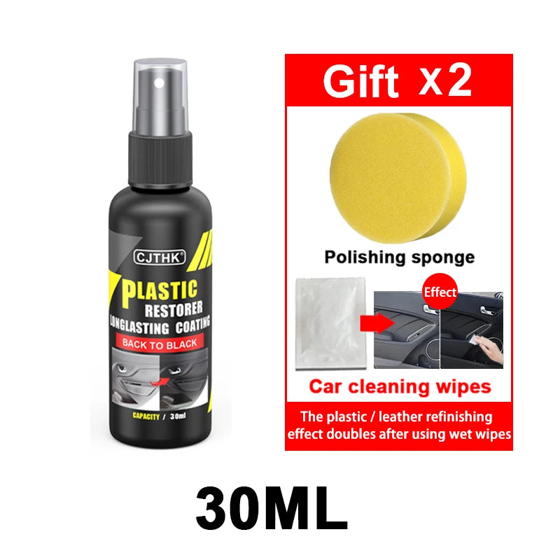 Car Plastic Restorer Back To Black Gloss Plastic Renovator Longlasting Coating Leather Restore Auto Polish Cleaning Products