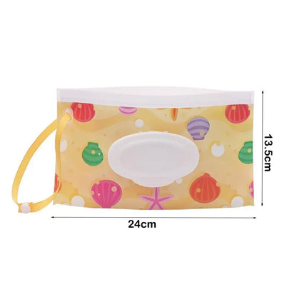 1Pc EVA Baby Wet Wipe Pouch Wipes Holder Case Flip Cover Snap-Strap Reusable Refillable Wet Wipe Bag Outdoor Useful Tissue Box